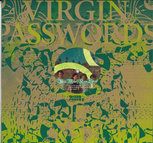 12-дюймовая пластинка БРАЙАН МИЛЛЕР И КЕВИН ШИЛДС / PUMP - Virgin Passwords WEIRD050 WEIRD FOREST 2007 США Танцевальная и Электронная Музыка Б/У